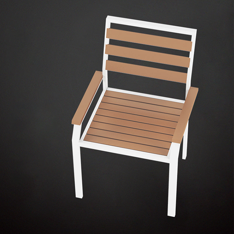 Industrial Style Dining Armchair Metal with Four Legs Dining Side Chair