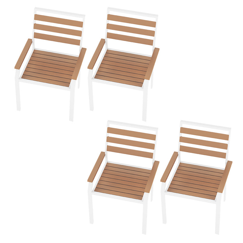 Industrial Style Dining Armchair Metal with Four Legs Dining Side Chair