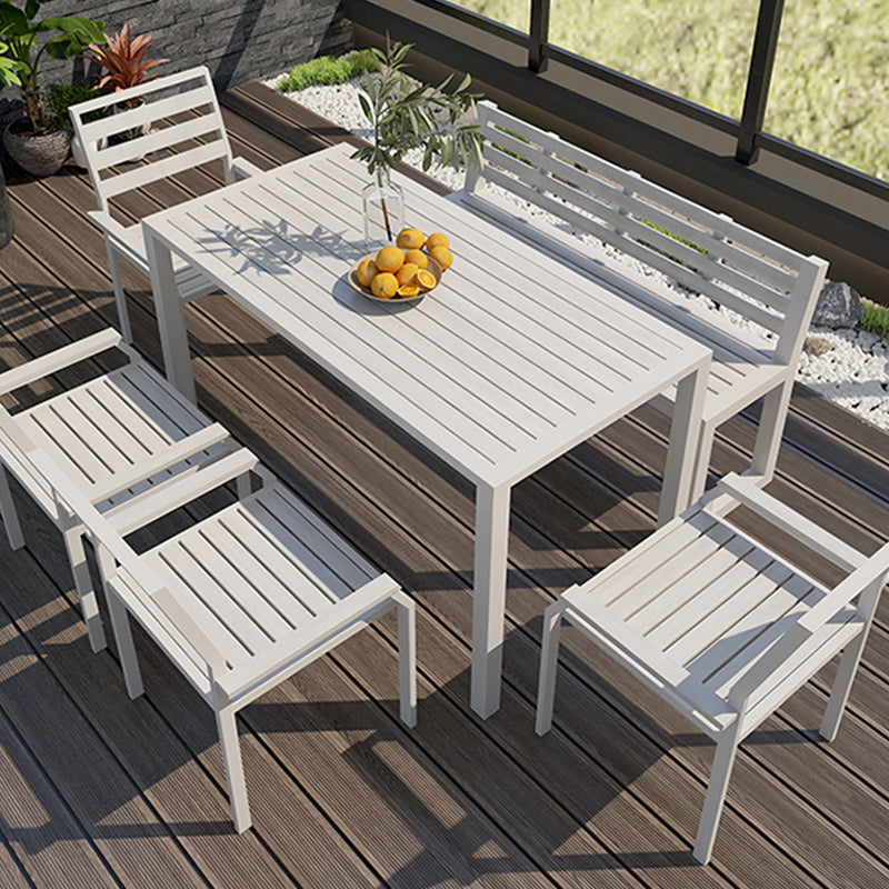 Industrial Style Dining Armchair Metal with Four Legs Dining Side Chair