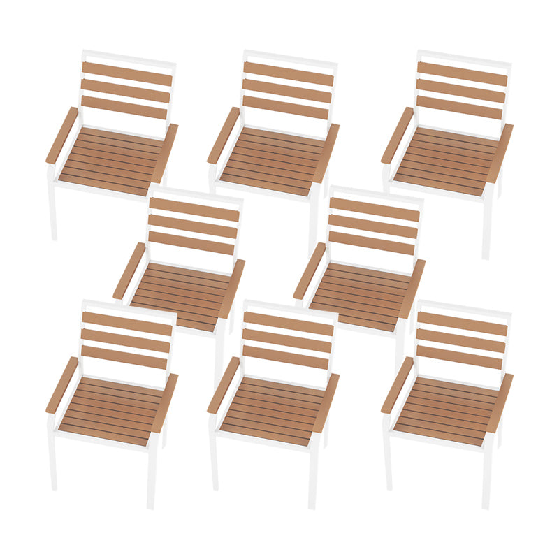 Industrial Style Dining Armchair Metal with Four Legs Dining Side Chair