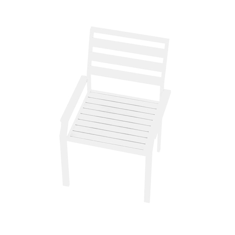 Industrial Style Dining Armchair Metal with Four Legs Dining Side Chair