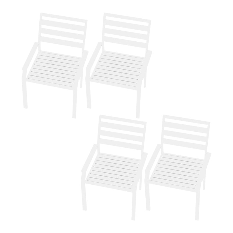 Industrial Style Dining Armchair Metal with Four Legs Dining Side Chair