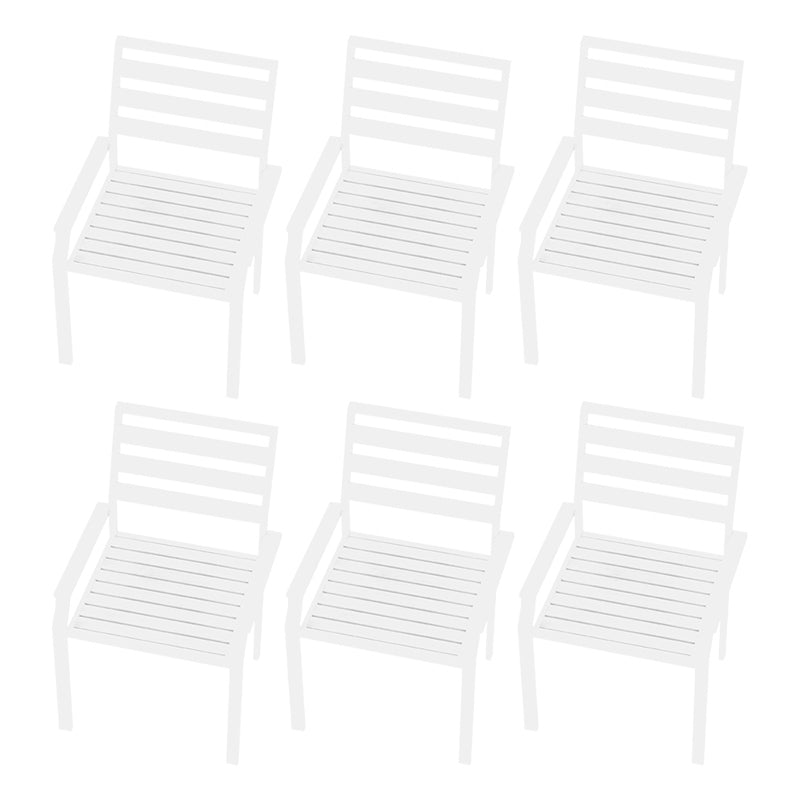 Industrial Style Dining Armchair Metal with Four Legs Dining Side Chair