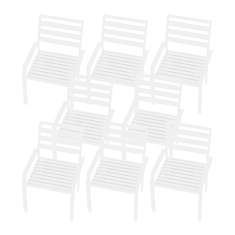 Industrial Style Dining Armchair Metal with Four Legs Dining Side Chair