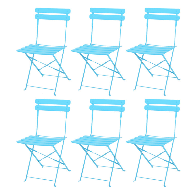 16" Wide Contemporary Side Chair Folding Open Back Patio Dining Chair