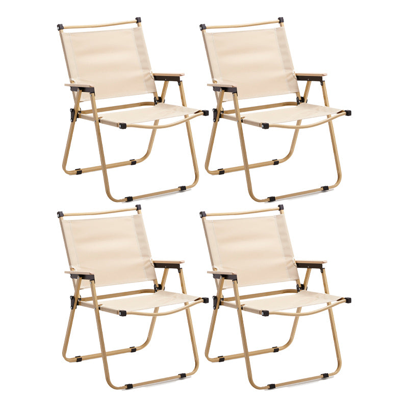 Contemporary Outdoor Chair Folding Brown Patio Dining Chair with Arm