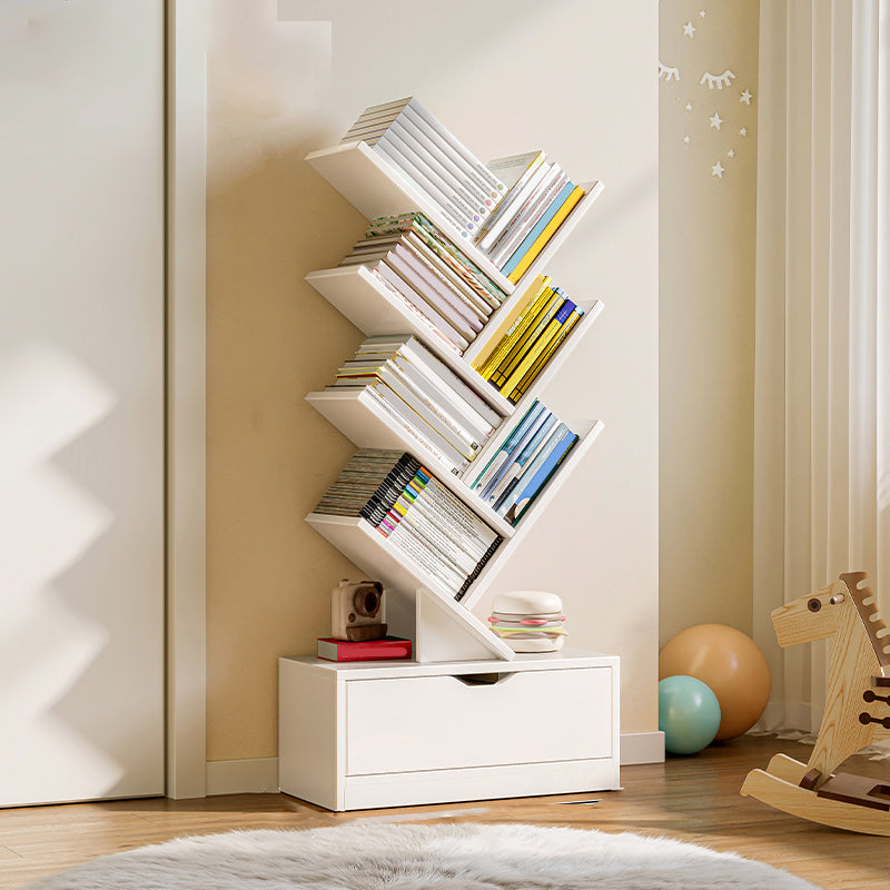 Engineered Wood Standard Scandinavian Closed Back Bookshelf with Shelves
