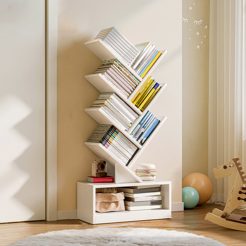 Engineered Wood Standard Scandinavian Closed Back Bookshelf with Shelves