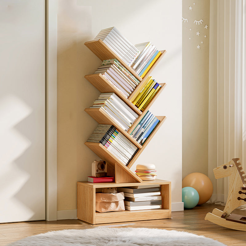 Engineered Wood Standard Scandinavian Closed Back Bookshelf with Shelves