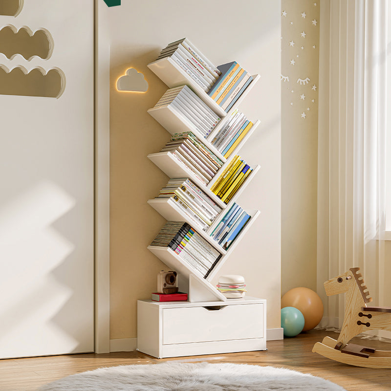 Engineered Wood Standard Scandinavian Closed Back Bookshelf with Shelves
