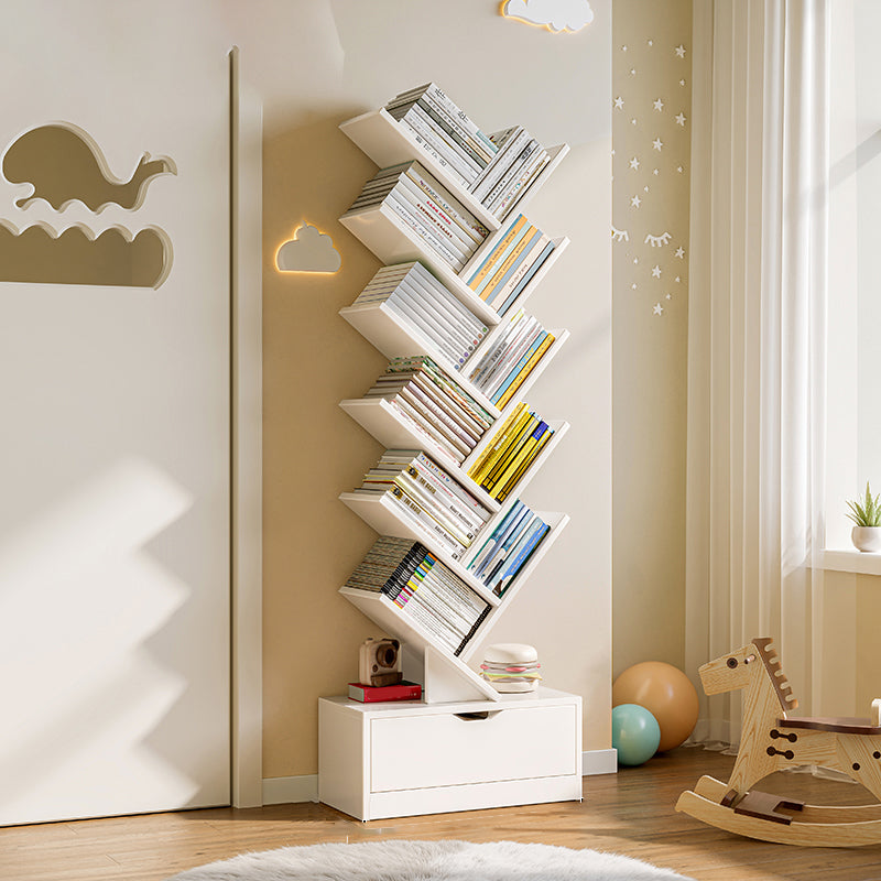 Engineered Wood Standard Scandinavian Closed Back Bookshelf with Shelves
