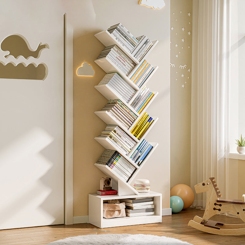 Engineered Wood Standard Scandinavian Closed Back Bookshelf with Shelves