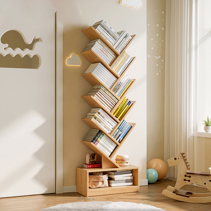 Engineered Wood Standard Scandinavian Closed Back Bookshelf with Shelves