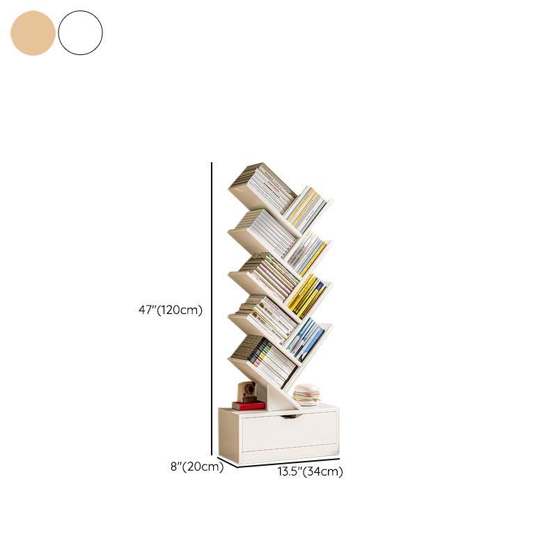 Engineered Wood Standard Scandinavian Closed Back Bookshelf with Shelves