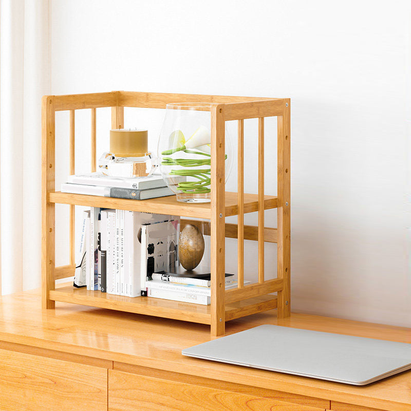 Modern Open Back Standard Bookshelf Engineered Wood Bookcase for Study Room