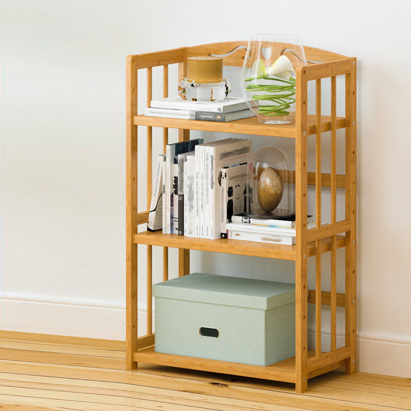 Modern Open Back Standard Bookshelf Engineered Wood Bookcase for Study Room