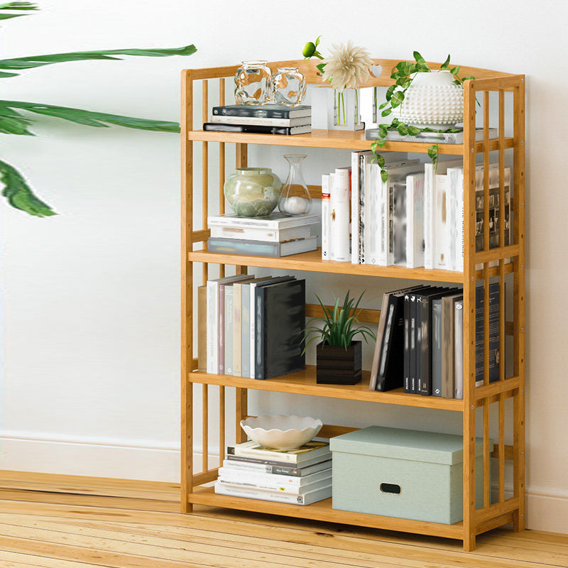 Modern Open Back Standard Bookshelf Engineered Wood Bookcase for Study Room