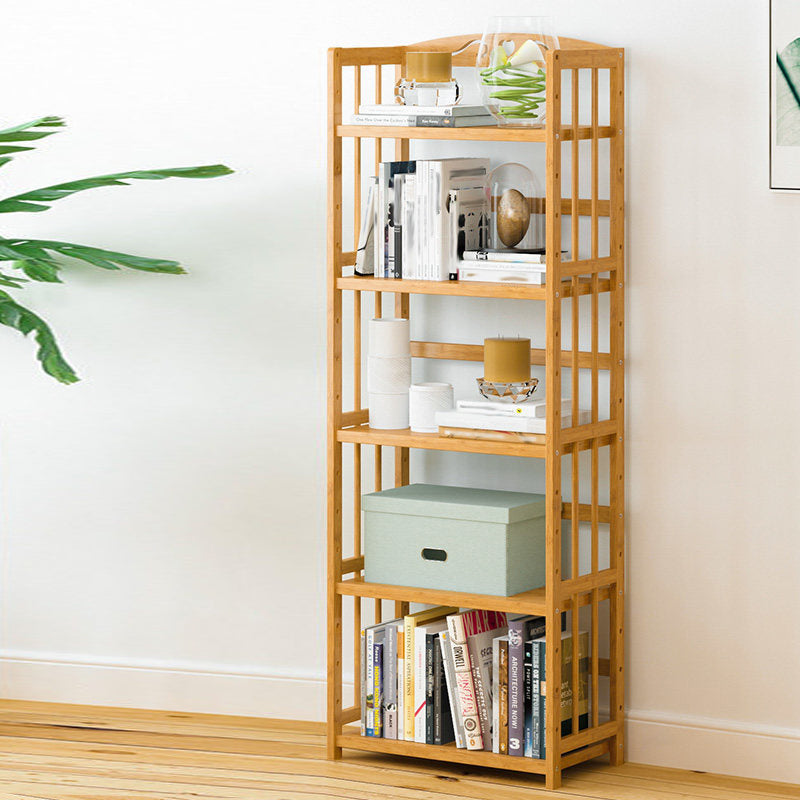 Modern Open Back Standard Bookshelf Engineered Wood Bookcase for Study Room