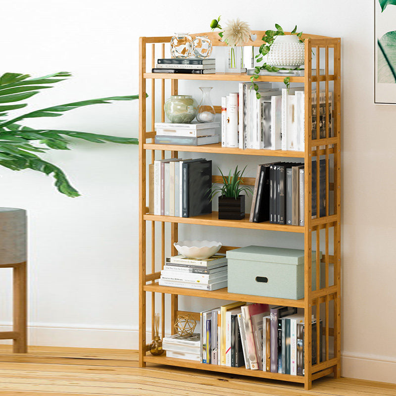 Modern Open Back Standard Bookshelf Engineered Wood Bookcase for Study Room