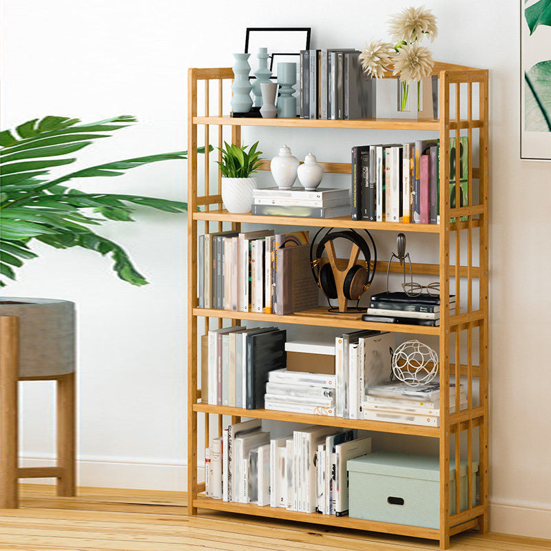 Modern Open Back Standard Bookshelf Engineered Wood Bookcase for Study Room