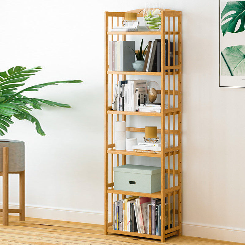 Modern Open Back Standard Bookshelf Engineered Wood Bookcase for Study Room