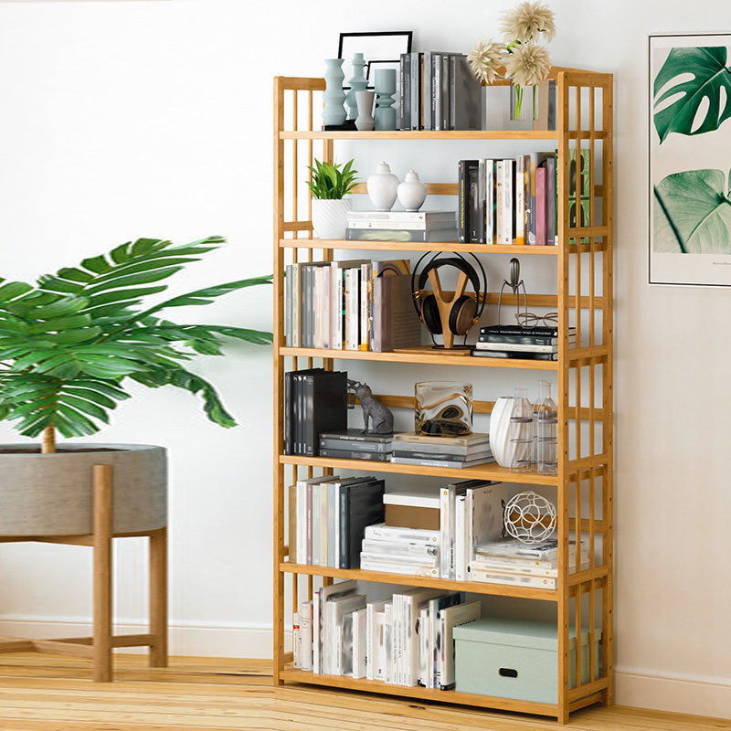 Modern Open Back Standard Bookshelf Engineered Wood Bookcase for Study Room