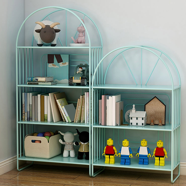 Scandinavian Metal Standard Bookshelf Open Back Bookcase with Shelves