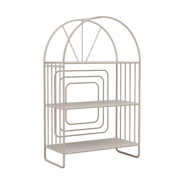 Scandinavian Metal Standard Bookshelf Open Back Bookcase with Shelves