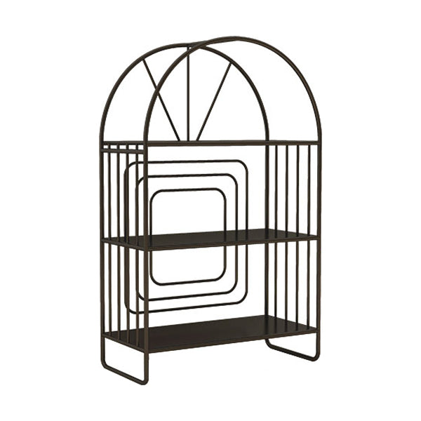 Scandinavian Metal Standard Bookshelf Open Back Bookcase with Shelves