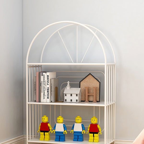 Scandinavian Metal Standard Bookshelf Open Back Bookcase with Shelves