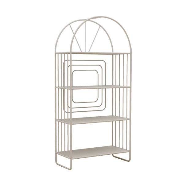 Scandinavian Metal Standard Bookshelf Open Back Bookcase with Shelves