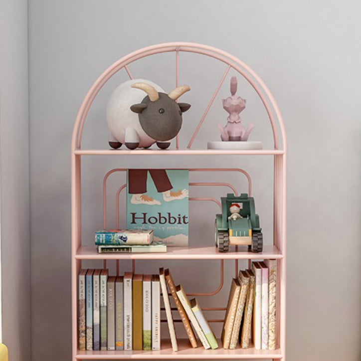 Scandinavian Metal Standard Bookshelf Open Back Bookcase with Shelves