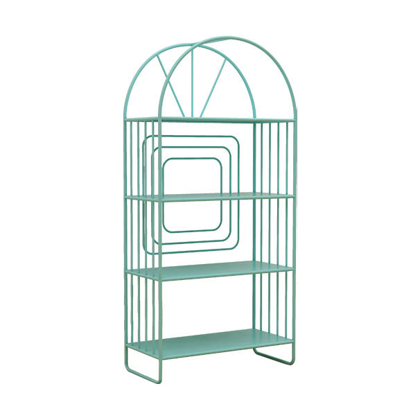 Scandinavian Metal Standard Bookshelf Open Back Bookcase with Shelves