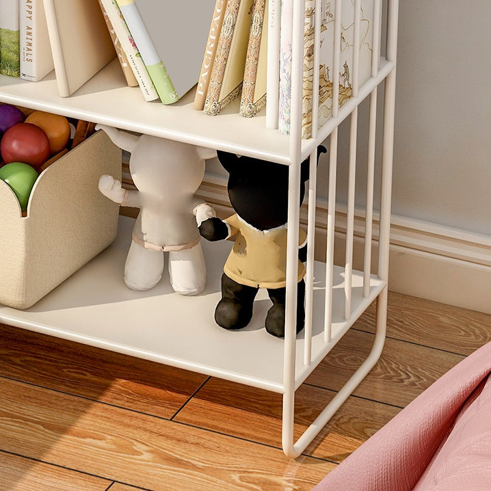 Scandinavian Metal Standard Bookshelf Open Back Bookcase with Shelves