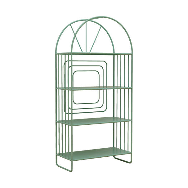 Scandinavian Metal Standard Bookshelf Open Back Bookcase with Shelves