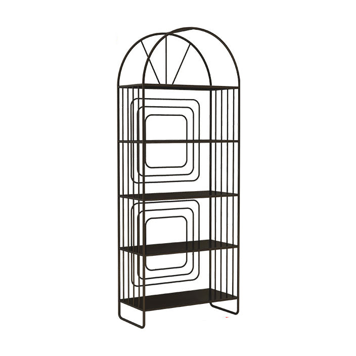 Scandinavian Metal Standard Bookshelf Open Back Bookcase with Shelves