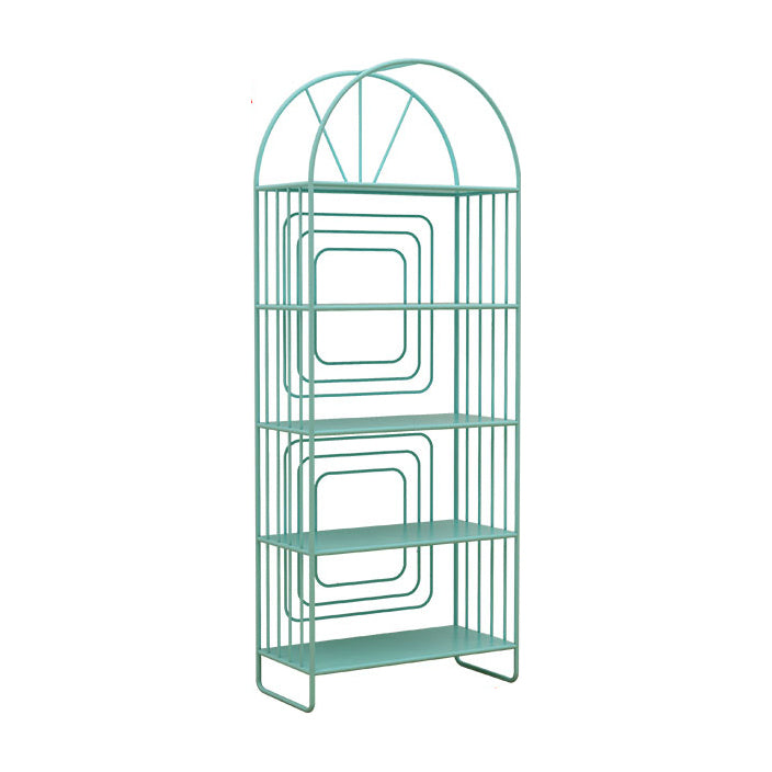 Scandinavian Metal Standard Bookshelf Open Back Bookcase with Shelves