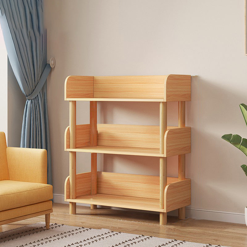 Open Back Standard Bookshelf Engineered Wood Bookcase for Study Room