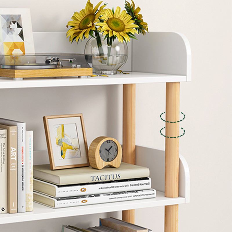 Open Back Standard Bookshelf Engineered Wood Bookcase for Study Room