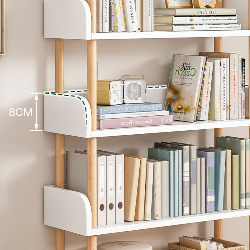 Open Back Standard Bookshelf Engineered Wood Bookcase for Study Room