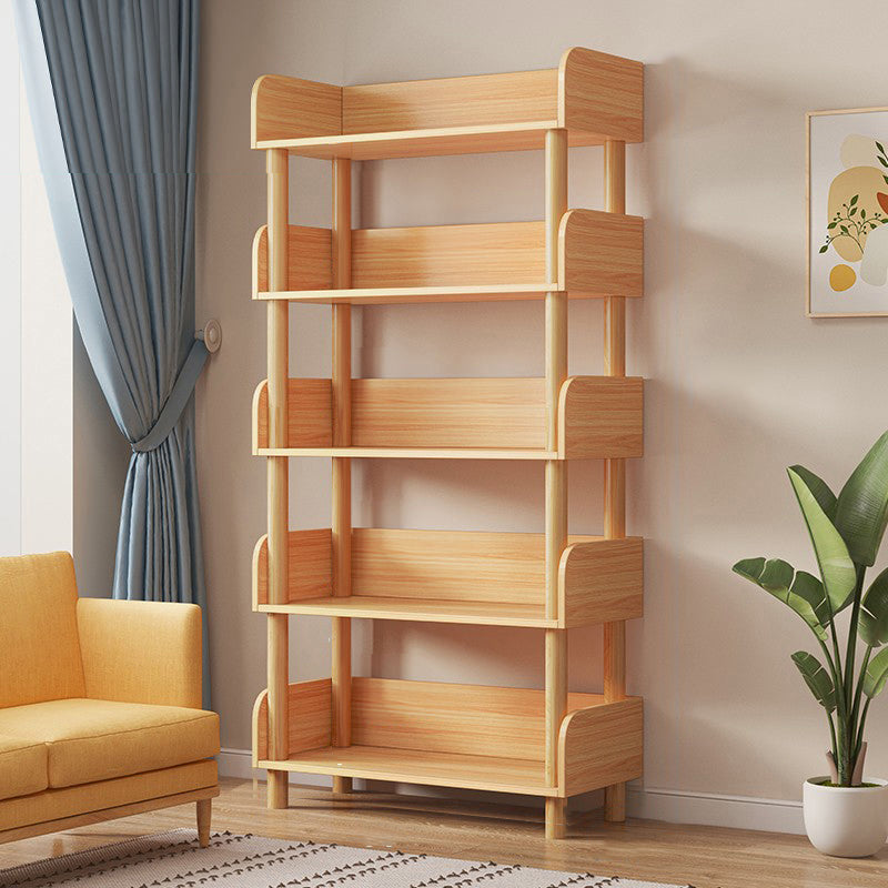 Open Back Standard Bookshelf Engineered Wood Bookcase for Study Room