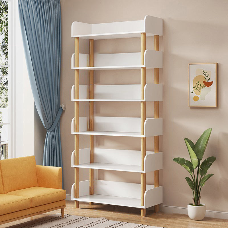 Open Back Standard Bookshelf Engineered Wood Bookcase for Study Room