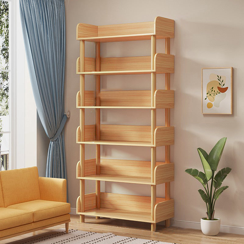Open Back Standard Bookshelf Engineered Wood Bookcase for Study Room