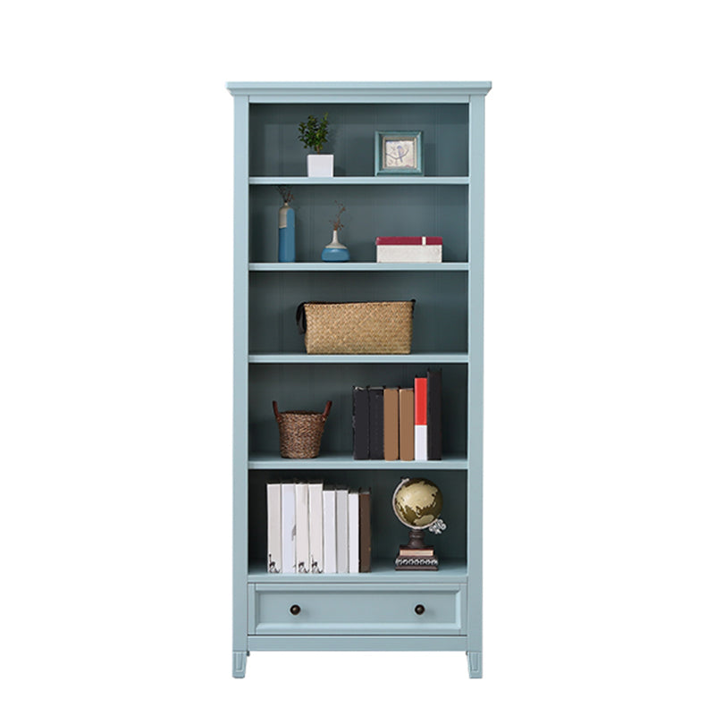 Modern Closed Back Standard Bookshelf Wooden Bookcase with Shelves for Study Room