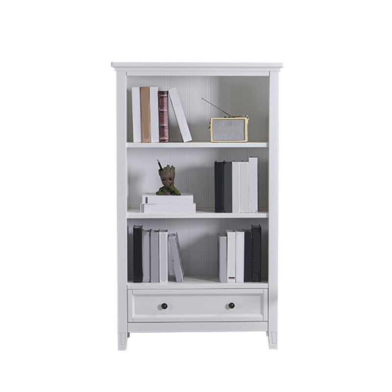 Modern Closed Back Standard Bookshelf Wooden Bookcase with Shelves for Study Room