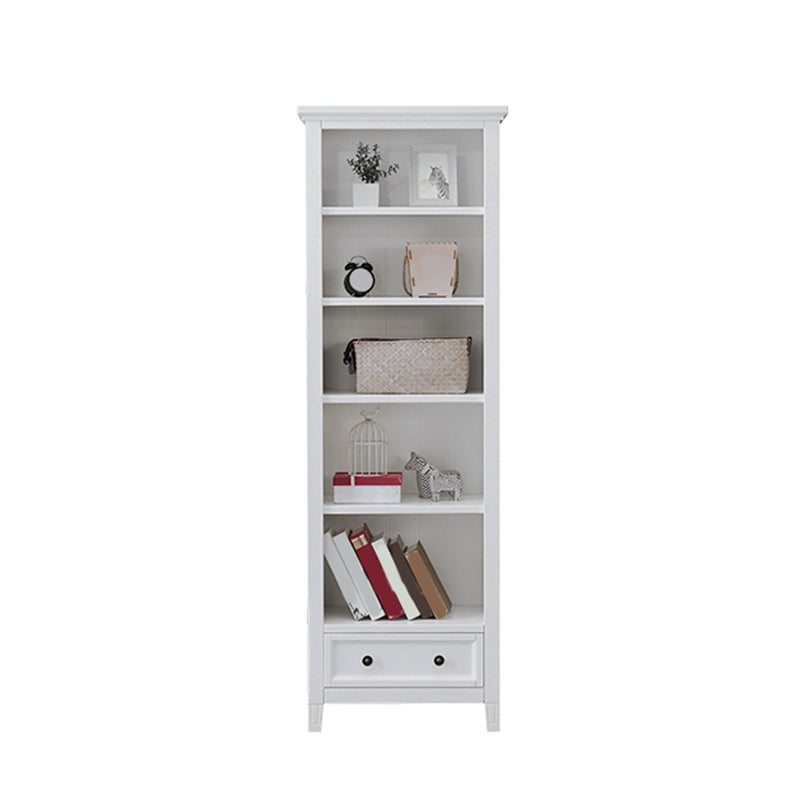 Modern Closed Back Standard Bookshelf Wooden Bookcase with Shelves for Study Room
