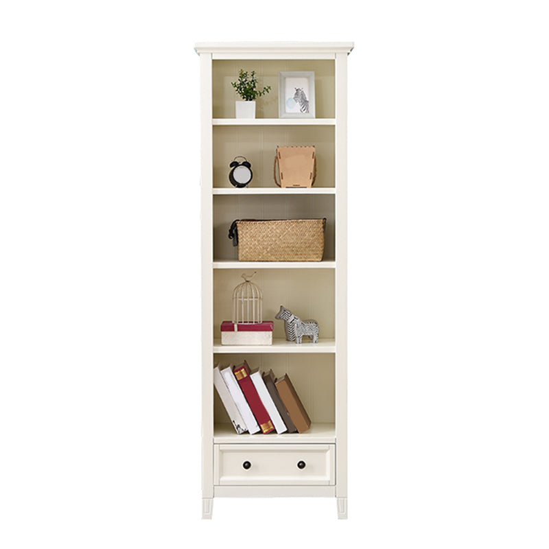 Modern Closed Back Standard Bookshelf Wooden Bookcase with Shelves for Study Room