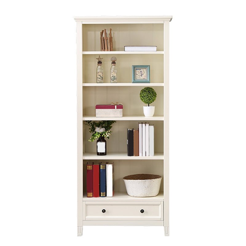 Modern Closed Back Standard Bookshelf Wooden Bookcase with Shelves for Study Room