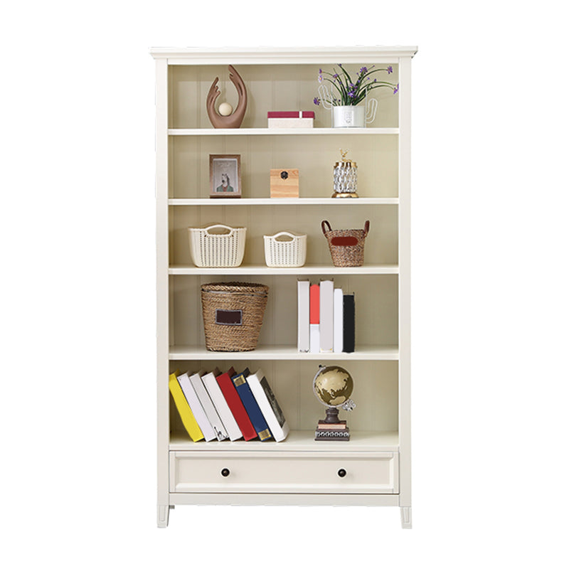 Modern Closed Back Standard Bookshelf Wooden Bookcase with Shelves for Study Room