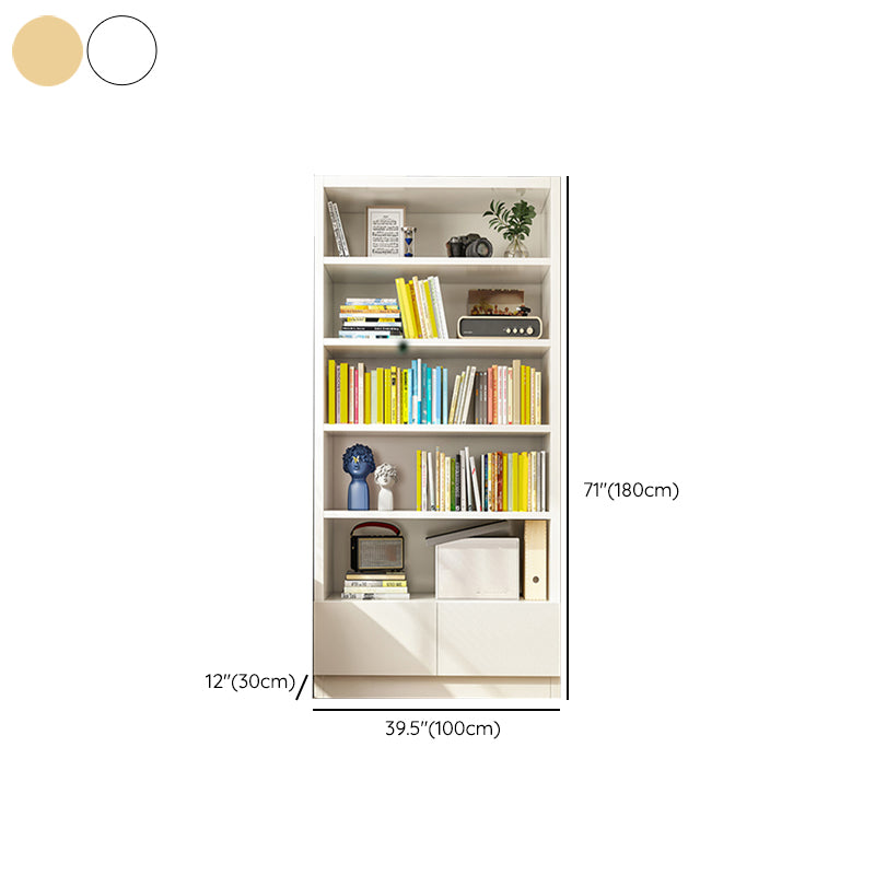 Closed Back Standard Bookcase Scandinavian Engineered Wood Bookshelf